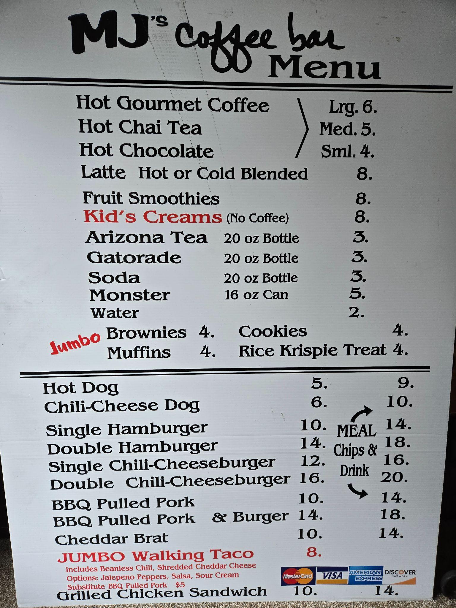 MJ's Coffee Bar food truck