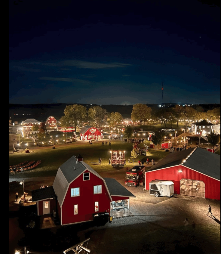Evening view of Richardson's Farm for the 100 Year Anniversary event